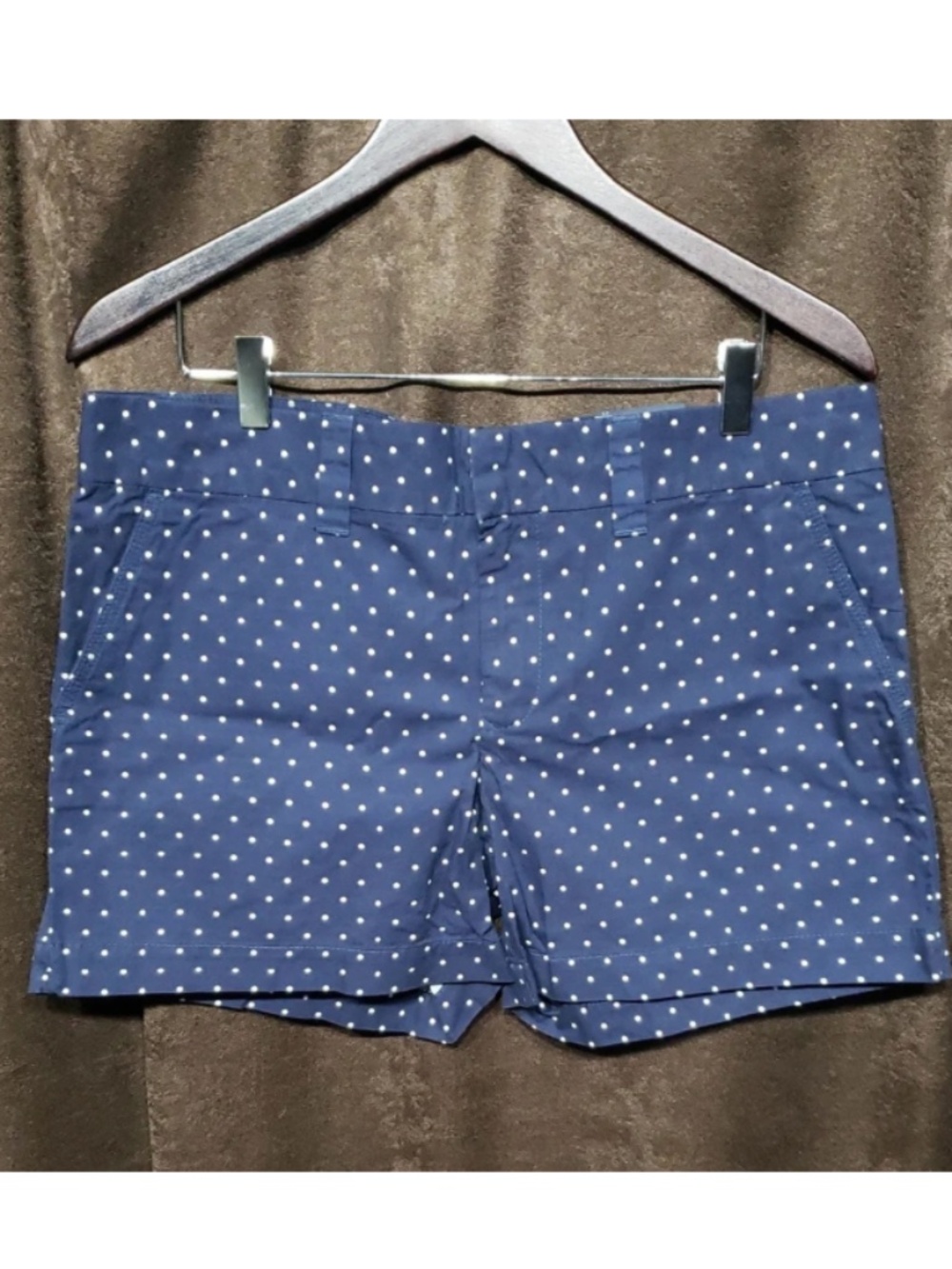 Tommy Hilfiger Blue Polka Dot Women's Shorts Size 12 NWT Sea Navy